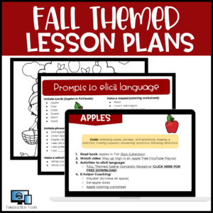 Bundle! 8 FALL Themed Lesson Plans for Preschool and Early Intervention