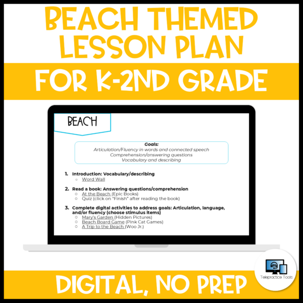 BUNDLE! Summer Themed Speech Therapy Lesson Plans for K-2nd - Image 2