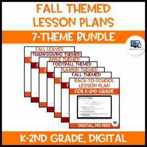 BUNDLE! Fall Themed Speech Therapy Lesson Plans for K-2nd
