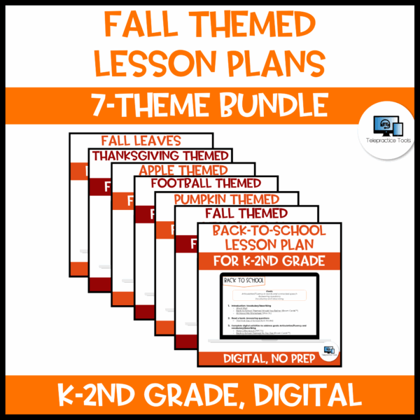 Full-Year Themed Speech Therapy Lesson Plan Bundle for K-2nd Grade - Image 2